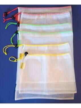 Ecowaare Mesh Reusable Bags Set of 6 Unused 3 Sizes Grocery Produce